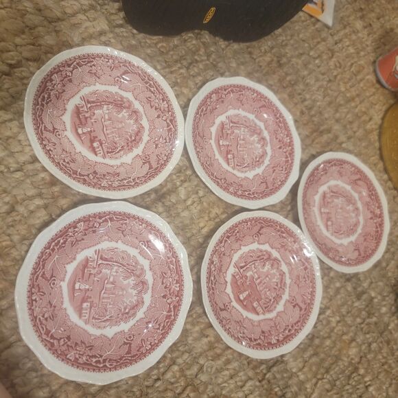 Vintage Mason's Patent IronStone England Vista Pink 7" Plate -Excellent cond. - Picture 14 of 16